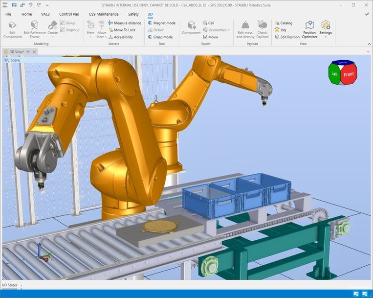 Stäubli Robotics Suite 2022 beschleunigt Prozesse über alle Stufen der Entwicklung